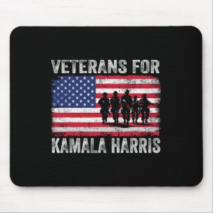 For Kamala Harris 2024 Election Usa Flag Military Mouse Pad