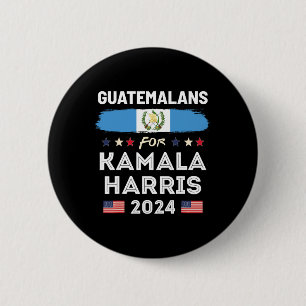 For Kamala Harris 2024 Guatemala Flag 2 Inch Round Button