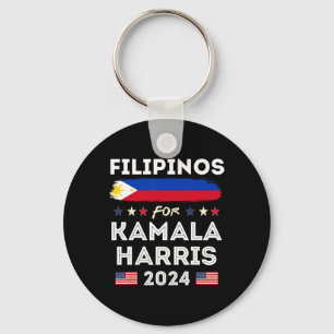 For Kamala Harris 2024 Philippines Flag Patriotic Keychain