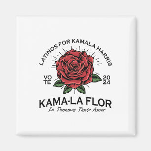 For Kamala Harris 2024 Vote Kama-la Flor Le Temeno Magnet