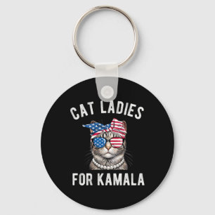 For Kamala Harris Cat Ladies Usa 2024 Womens  Keychain