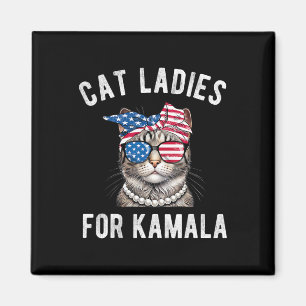 For Kamala Harris Cat Ladies Usa 2024 Womens Magnet
