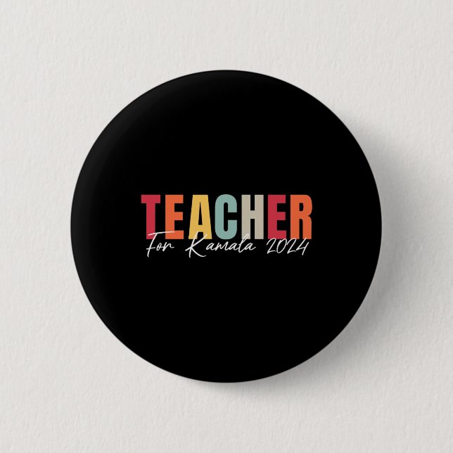 For Kamala Harris Voting Election 2024  2 Inch Round Button (Front)