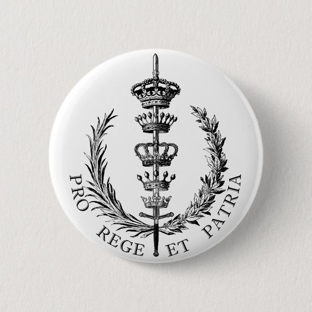 FOR KING AND COUNTRY 2 INCH ROUND BUTTON (Front)