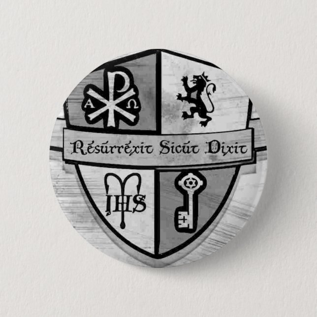For King and Country Black and White Logo 2 Inch Round Button (Front)