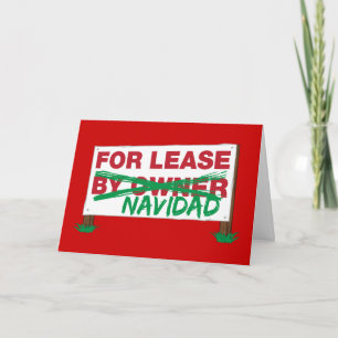For Lease Navidad - Feliz Navidad Funny Christmas Holiday Card