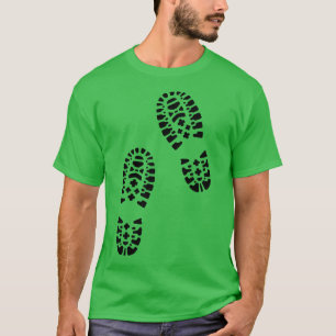 For lovers of hiking hiking boots, footprints  T-Shirt