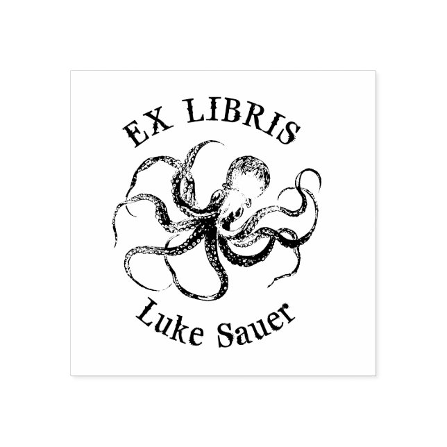 for Luke octopus ex libris stamp (Imprint)