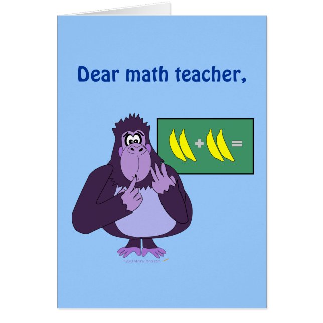 For Math Teacher Funny Gorilla Counting Customized (Front)