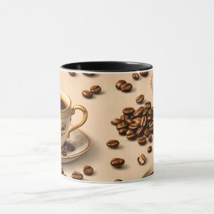 For me, coffee beans and espresso cup elegant t to