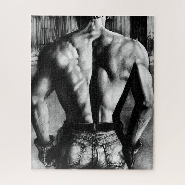 For Men Elegant Hand-drawn Art Male Bodybuilder Jigsaw Puzzle (Vertical)