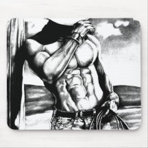 For men masculine art muscled cowboy bodybuilder
