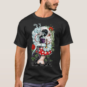 For Men Women Alice In Zombie Land - Schmokin' Cat T-Shirt