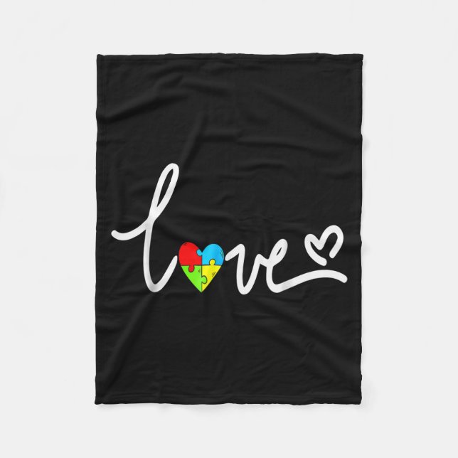 For Men Women Autism Awareness Tee Plus Size  Fleece Blanket (Front)