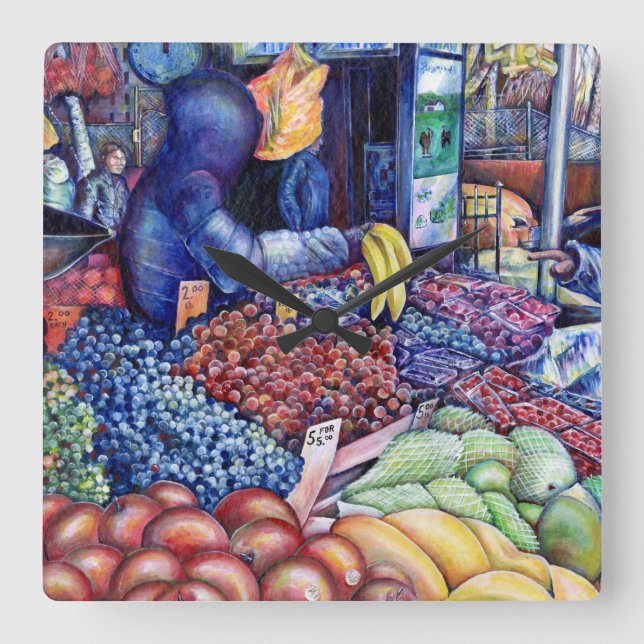 For Mental Consumption Only Square Wall Clock (Front)