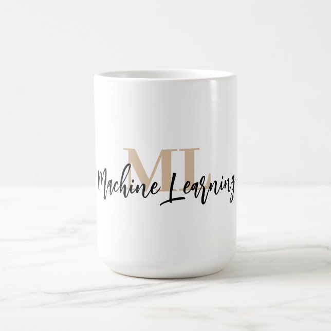 For ML Lovers & Tech Enthusiasts – White ML Mug 💻 (Center)