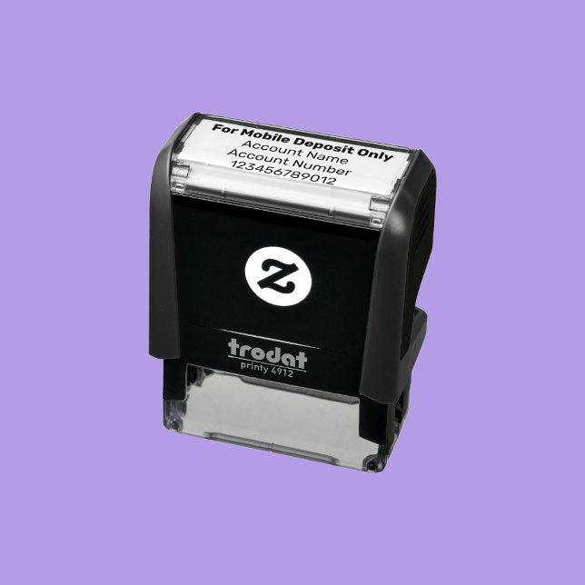 For Mobile Deposit Only Account Name and Number Self-inking Stamp (Creator Uploaded)