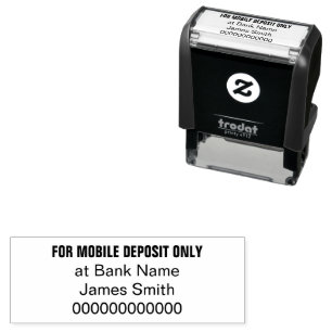 For Mobile Deposit Only Bank Name Account for App  Self-inking Stamp