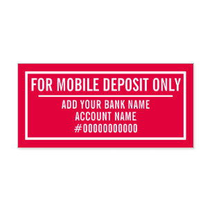 For Mobile Deposit Only Self-inking Stamp