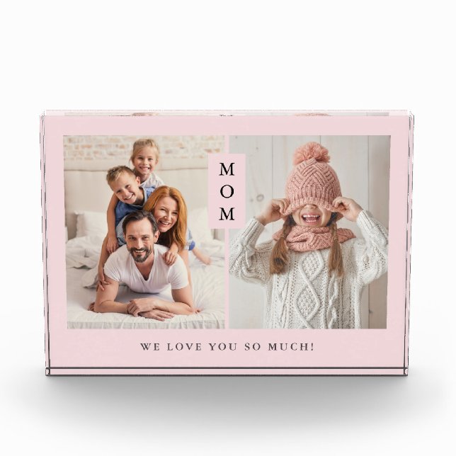 For Mom | Blush Pink Photo Block (Front)