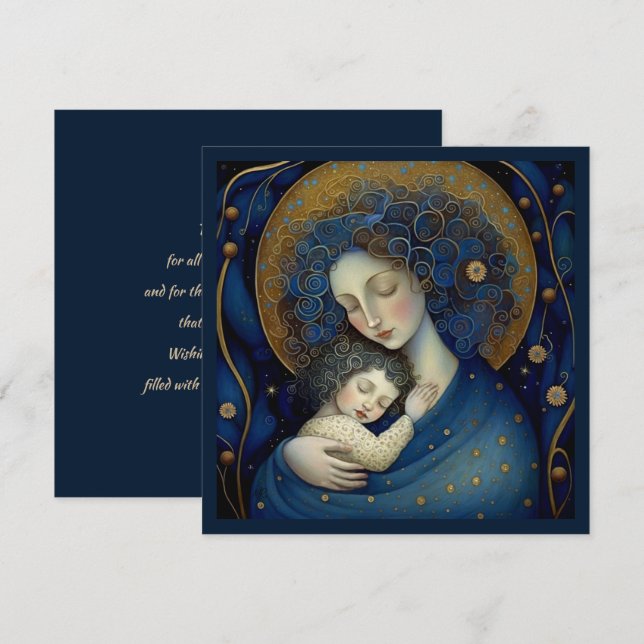 For Mom on Mother's Day. Mother and Daughter Card (Front/Back)