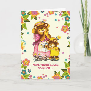 For Mom on Mother's Day. Sweet Bears Thank You Card