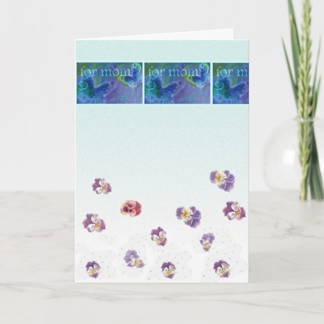 FOR MOM'S BIRTHDAY BEAUTIFUL RELIGIOUS GREETING CARD (Front)