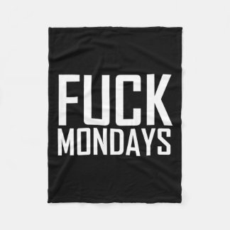 For Mondays T Funny Work Fleece Blanket