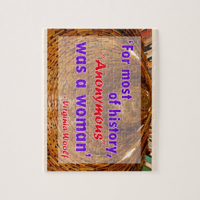 For most of history, Anonymous was a woman Jigsaw Puzzle (Vertical)