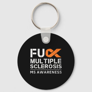 For Multiple Sclerosis Ms Awareness Support Ribbon Keychain