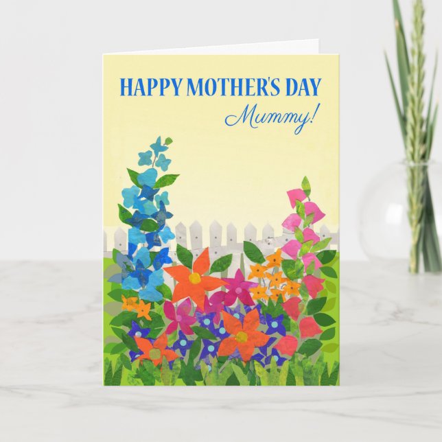 For Mummy on Mother's Day Flower Garden Card