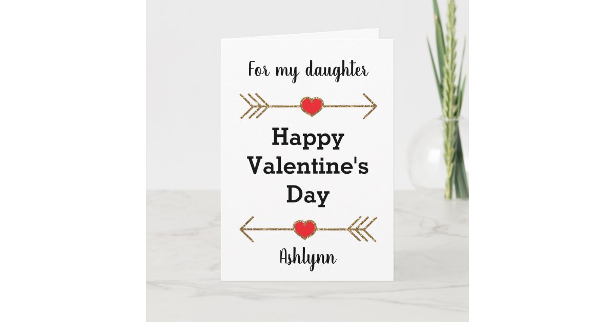 For My Daughter Happy Valentine's Day Card | Zazzle.ca