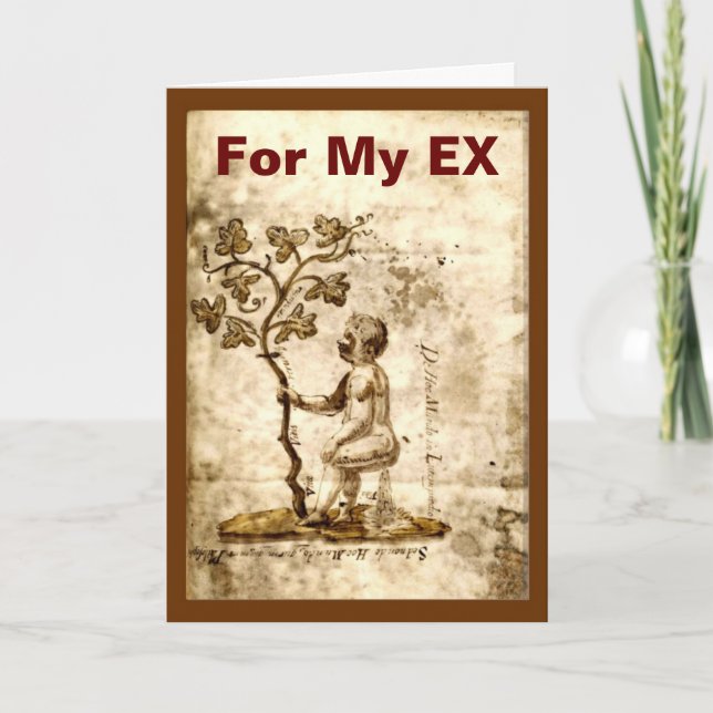 For My EX Medieval Cartoon Greeting Card (Front)