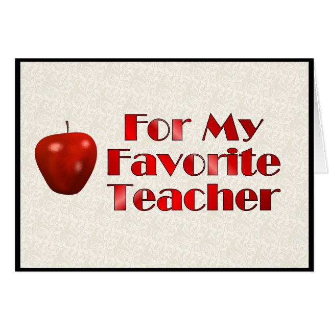 For My Favourite Teacher (Front Horizontal)