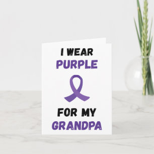 For My Grandpa Overdose Awareness Month Purple Rib Card