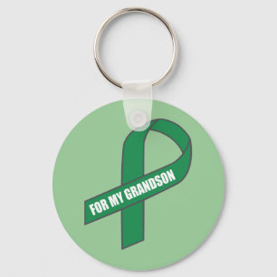 For My Grandson (Green Ribbon) Keychain