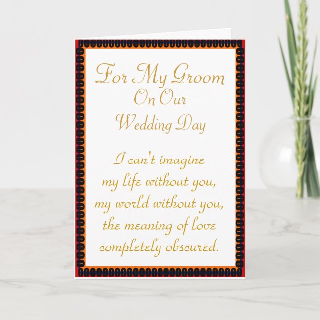 For My Groom: World Before You Card (Front)