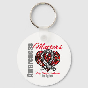 For My HERO - Lung Cancer Keychain
