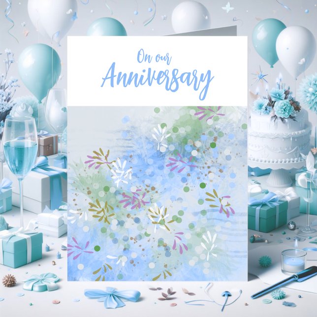 For my Husband floral Anniversary Card (Husband Anniversary Card)