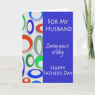 For My Husband on Father's Day Card