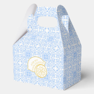 "For My Main Squeeze" Lemon & Blue Tile Amalfi Favor Box