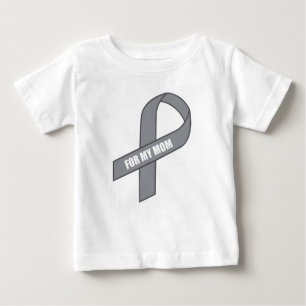 For My Mom (Grey / Silver Awarness Ribbon) Baby T-Shirt