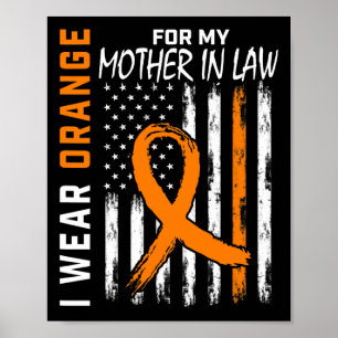 For My Mother In Law Leukaemia Cancer Awareness Fl Poster