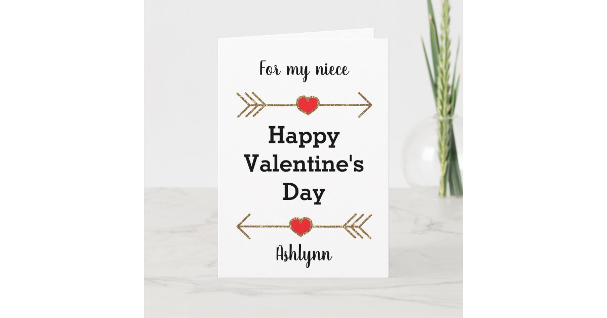 For My Niece Happy Valentine's Day Card | Zazzle.ca