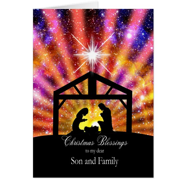 For my son and family, sunset Christmas (Front)