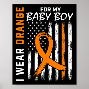 For My Son Baby Boy Leukaemia Awareness Poster