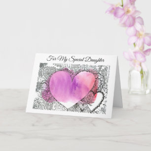 For My Special Daughter, customizable Valentine Card