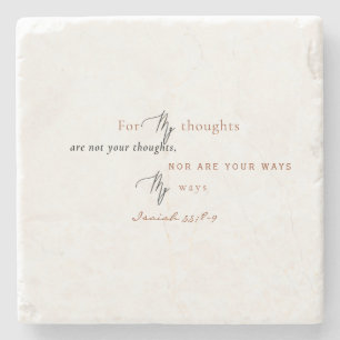For My Ways are not your Ways Scripture  Stone Coaster