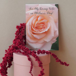 For My Wife Pink Rose Floral Mother's Day Card