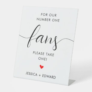 For Our Number One Fans Minimalist Black White Pedestal Sign